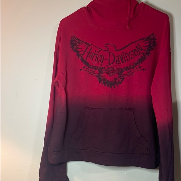 Harley-Davidson Red and Black Hoodie - Picture 1 of 4
